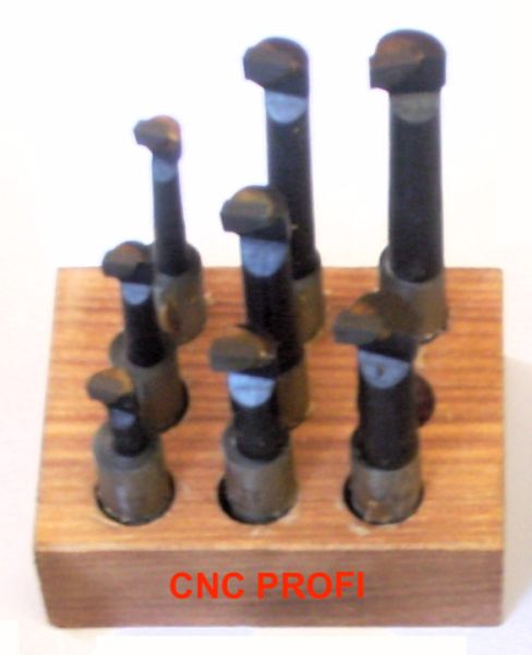 Round turning tools 9 parts for boring head holder fi 12 mm